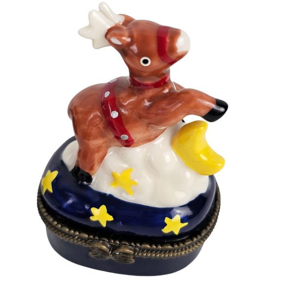 Lot of 4 miniature Christmas holiday boxes china tin resin - Picture 9 of 10